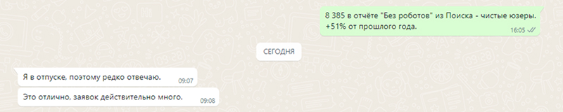 Переписка в чате